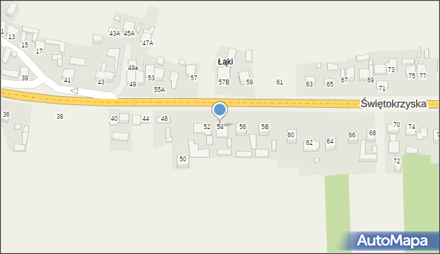 Styków, Świętokrzyska, 54, mapa Styków