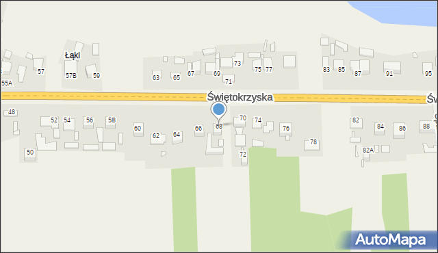 Styków, Świętokrzyska, 68, mapa Styków