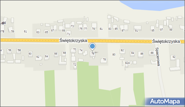 Styków, Świętokrzyska, 76, mapa Styków