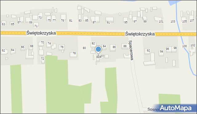 Styków, Świętokrzyska, 82A, mapa Styków