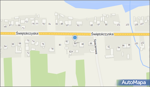 Styków, Świętokrzyska, 84, mapa Styków