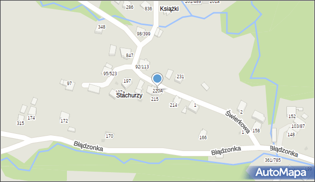 Sucha Beskidzka, Świerkowa, 7, mapa Sucha Beskidzka