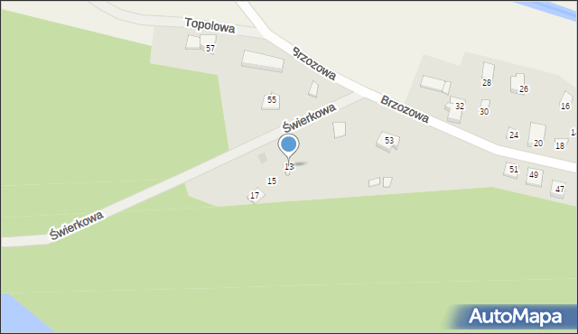 Sulęczyno, Świerkowa, 13, mapa Sulęczyno