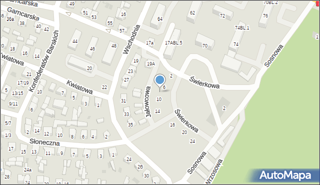 Sulejów, Świerkowa, 8, mapa Sulejów