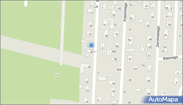 Sulejówek, św. Maksymiliana Marii Kolbego, 24, mapa Sulejówek