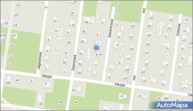 Sulejówek, Świerkowa, 5, mapa Sulejówek