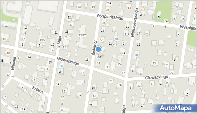 Sulejówek, Świętochowskiego, 18a, mapa Sulejówek