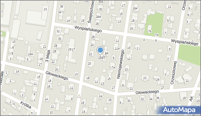 Sulejówek, Świętochowskiego, 22A, mapa Sulejówek