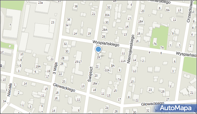 Sulejówek, Świętochowskiego, 24, mapa Sulejówek