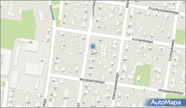 Sulejówek, Świętochowskiego, 30A, mapa Sulejówek