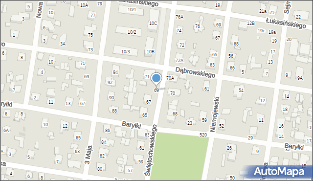 Sulejówek, Świętochowskiego, 69, mapa Sulejówek