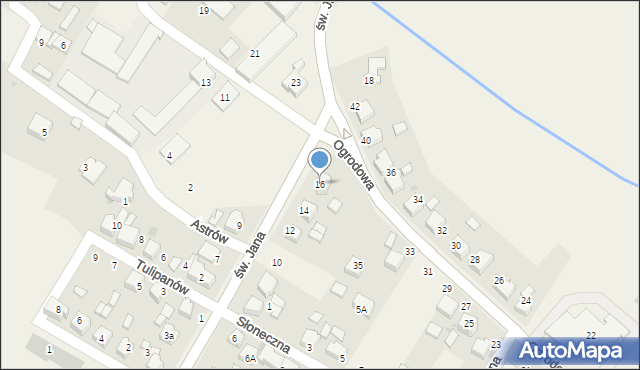 Suszec, św. Jana, 16, mapa Suszec