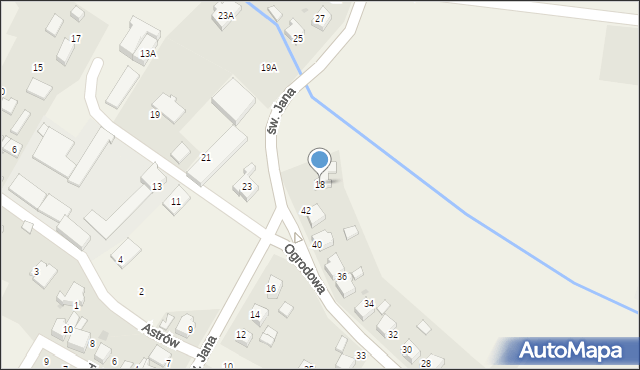 Suszec, św. Jana, 18, mapa Suszec