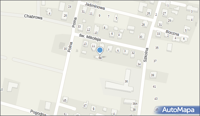 Swarzewo, św. Mikołaja, 9a, mapa Swarzewo