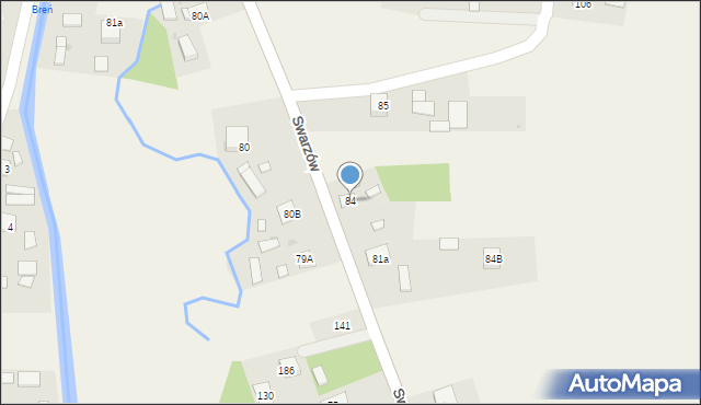 Swarzów, Swarzów, 84, mapa Swarzów