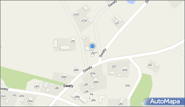Swaty, Swaty, 104, mapa Swaty