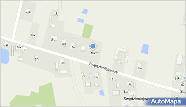 Swędzieniejewice, Swędzieniejewice, 29a, mapa Swędzieniejewice