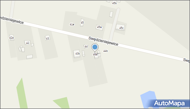 Swędzieniejewice, Swędzieniejewice, 44a, mapa Swędzieniejewice