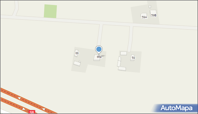 Swędzieniejewice, Swędzieniejewice, 66a, mapa Swędzieniejewice