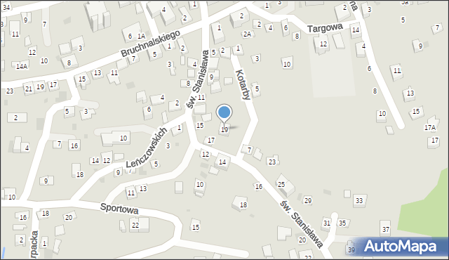 Świątniki Górne, św. Stanisława, 19, mapa Świątniki Górne