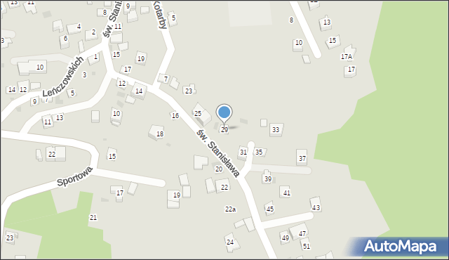 Świątniki Górne, św. Stanisława, 29, mapa Świątniki Górne