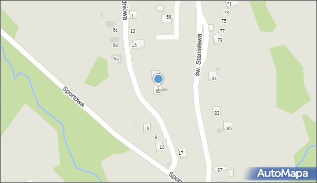 Świątniki Górne, św. Stanisława, 60, mapa Świątniki Górne