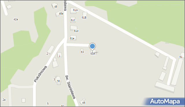 Świątniki Górne, św. Stanisława, 63A, mapa Świątniki Górne