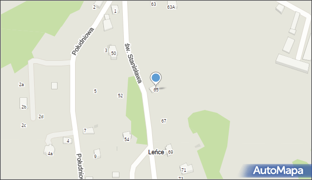 Świątniki Górne, św. Stanisława, 65, mapa Świątniki Górne