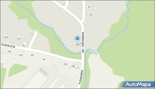 Świątniki Górne, św. Stanisława, 66, mapa Świątniki Górne