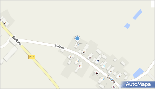 Świbna, Świbna, 25, mapa Świbna