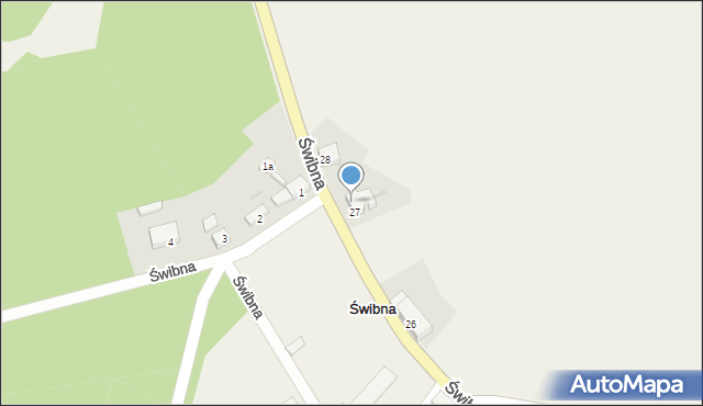 Świbna, Świbna, 27a, mapa Świbna