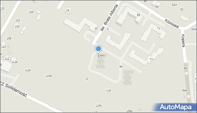 Świdnik, św. Brata Alberta, 9, mapa Świdnika