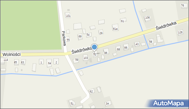 Świdrówka, Świdrówka, 70, mapa Świdrówka