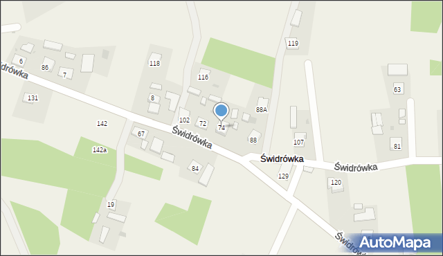 Świdrówka, Świdrówka, 74, mapa Świdrówka