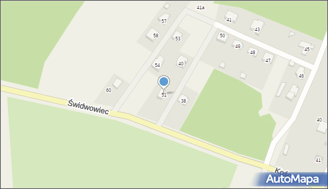 Świdwowiec, Świdwowiec, 51, mapa Świdwowiec