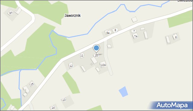 Świebodna, Świebodna, 10, mapa Świebodna