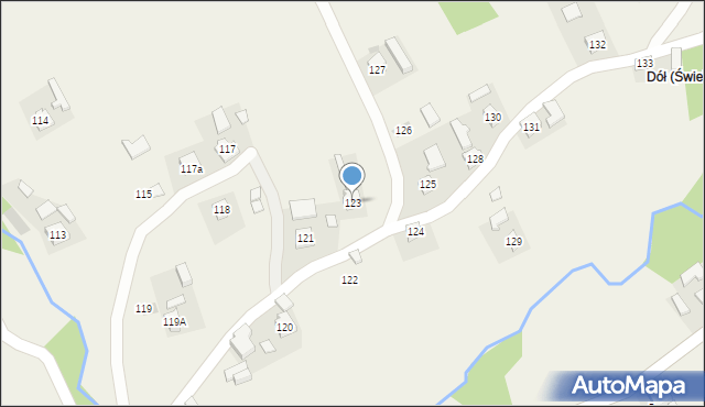Świebodna, Świebodna, 123, mapa Świebodna