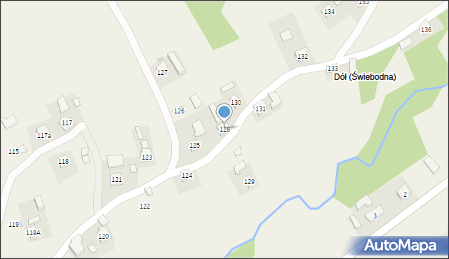 Świebodna, Świebodna, 128, mapa Świebodna