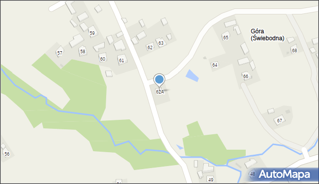 Świebodna, Świebodna, 62A, mapa Świebodna