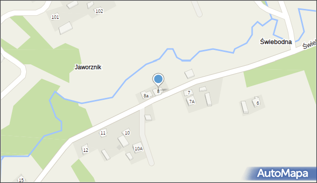 Świebodna, Świebodna, 8, mapa Świebodna