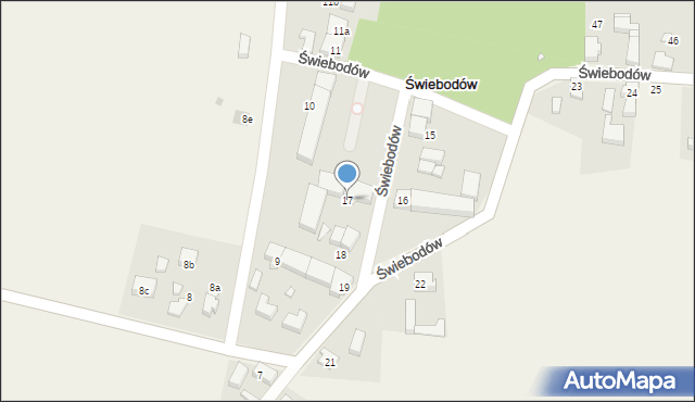 Świebodów, Świebodów, 17, mapa Świebodów