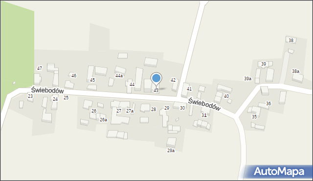 Świebodów, Świebodów, 43, mapa Świebodów