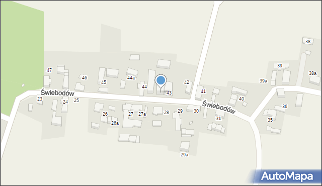 Świebodów, Świebodów, 43a, mapa Świebodów