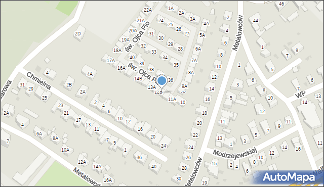 Świebodzice, św. Ojca Pio, 12A, mapa Świebodzice