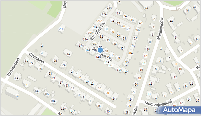 Świebodzice, św. Ojca Pio, 14A, mapa Świebodzice