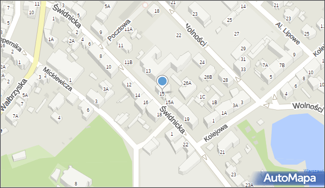 Świebodzice, Świdnicka, 15, mapa Świebodzice