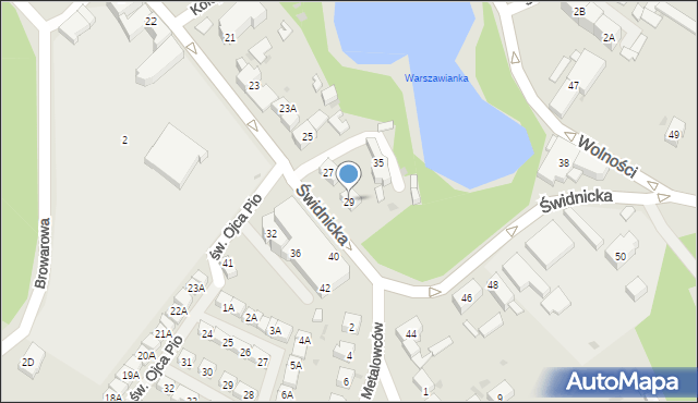 Świebodzice, Świdnicka, 29, mapa Świebodzice