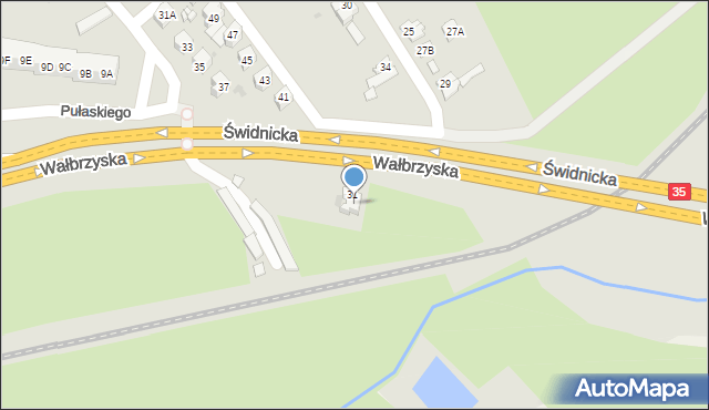 Świebodzice, Świdnicka, 31, mapa Świebodzice