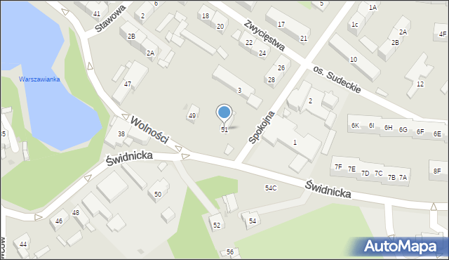 Świebodzice, Świdnicka, 51, mapa Świebodzice