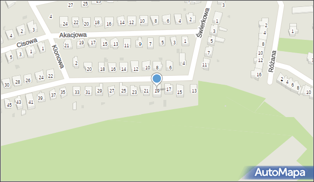 Świebodzice, Świerkowa, 19, mapa Świebodzice